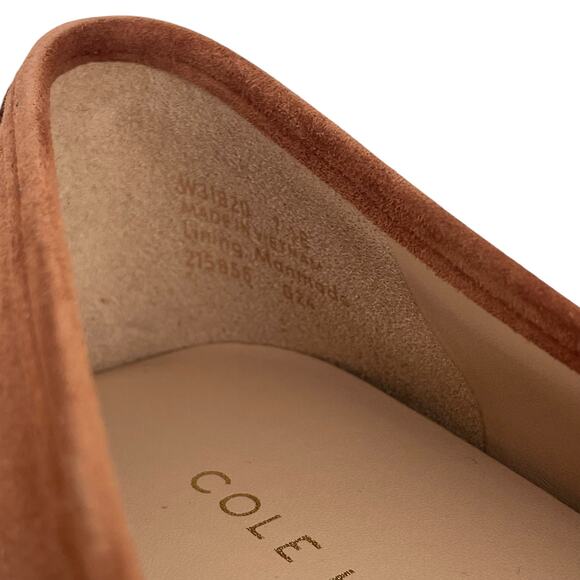 Cole Haan Yara Bow Soft Ballet Flats Dark Cuoio Suede Brown Size 7.5B - Picture 12 of 13